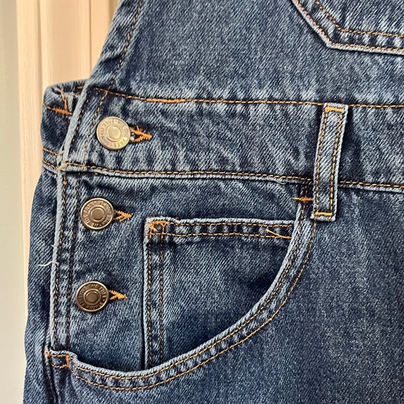We The Free Ziggy Sapphire Blue Denim Overalls Sz XL NWT - Picture 8 of 16